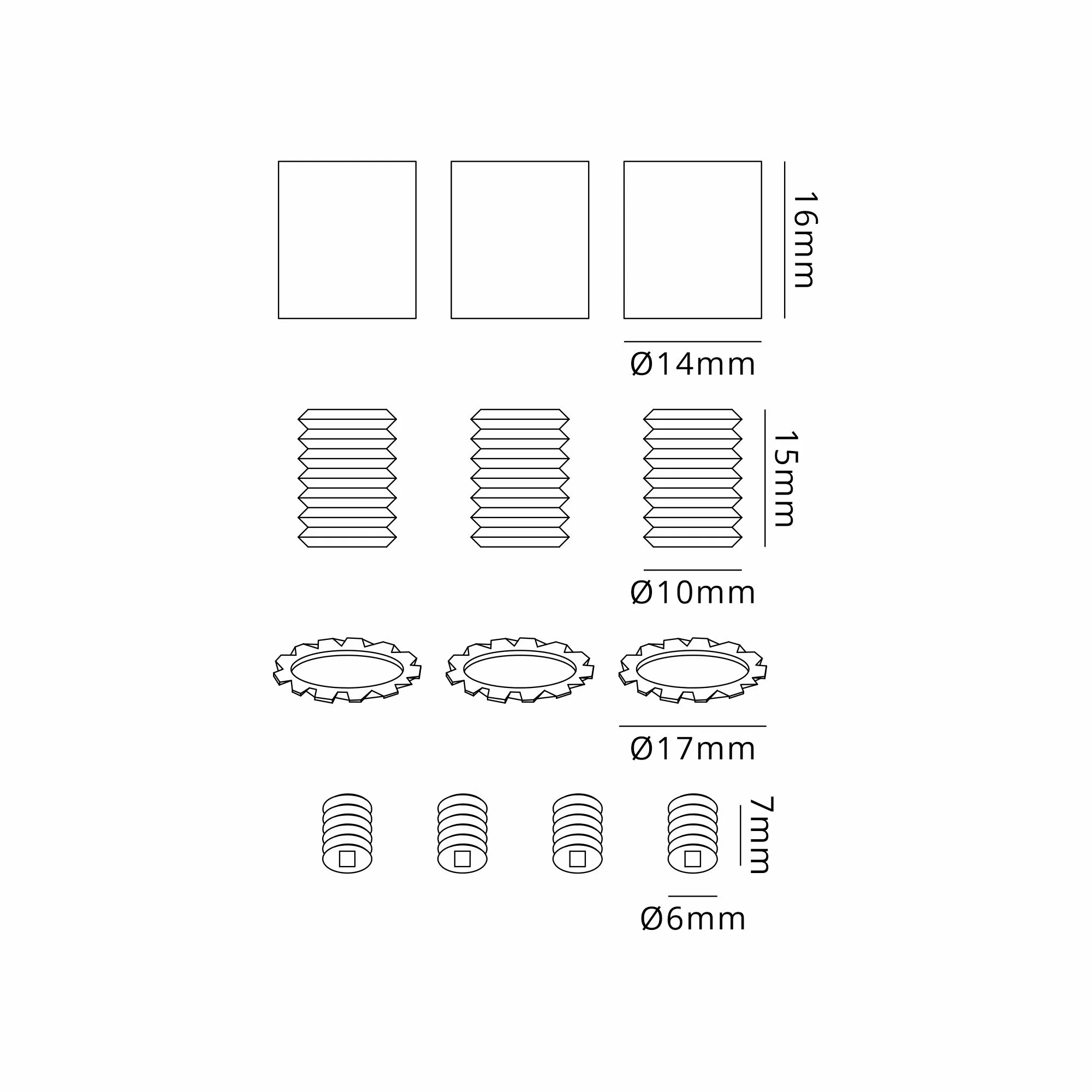 Hayes Metal Cable Grip Kit (3pcs) Polished Chrome D0894  Deco Hayes Accessories